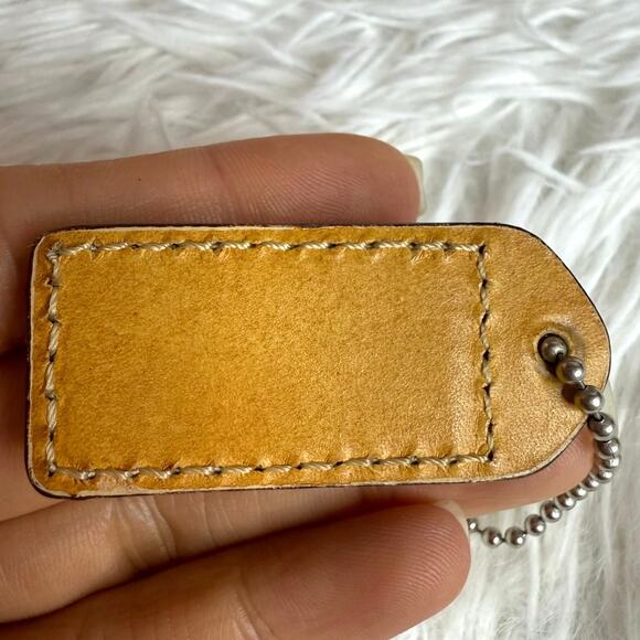 1.5" y2k COACH Vintage Fob Bag Charm Hang tag Hangtag - Picture 2 of 2